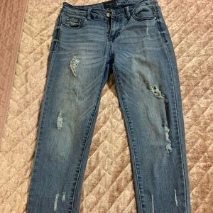 Size 3 celebrity pink frayed jeans